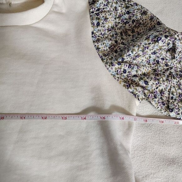 Hyacinth House Womens Cottagecore Romantic Puff Sleeve Peplum Top XS Floral - Picture 6 of 9